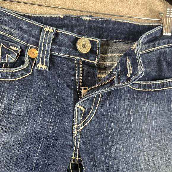 True Religion Womens Bootcut Jeans 28 (29x32 Actual) Dark Blue Denim Western (G5 - Picture 6 of 11